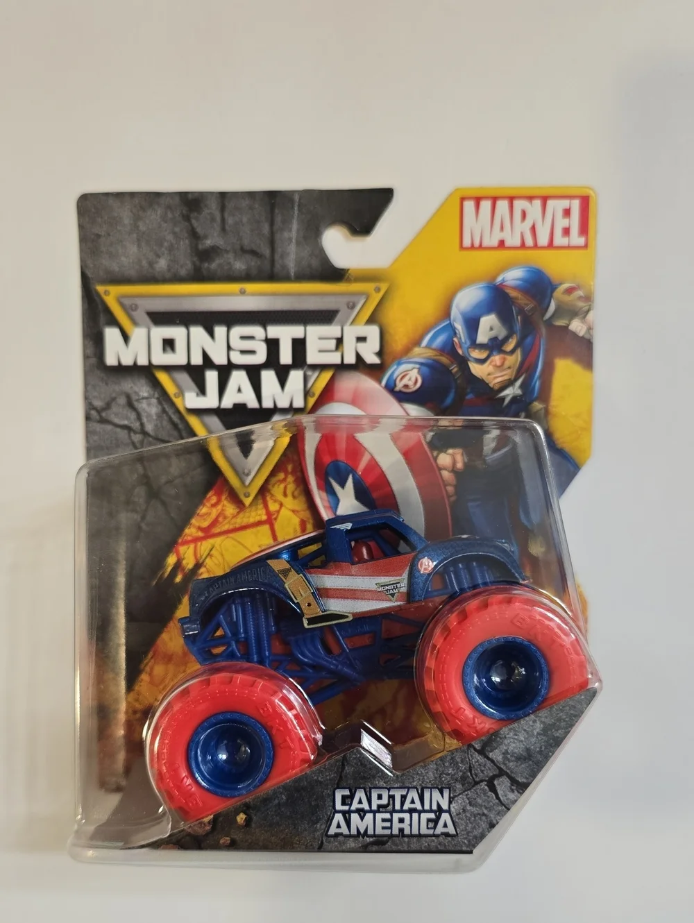 Marvel Captain America Monster Jam Truck - Blue, Red & White
